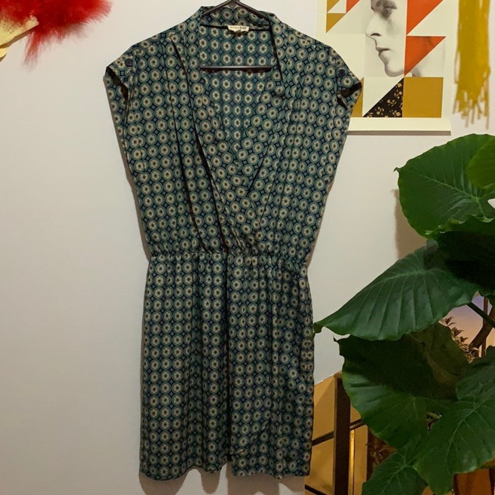 Beautiful light teal patterned dress